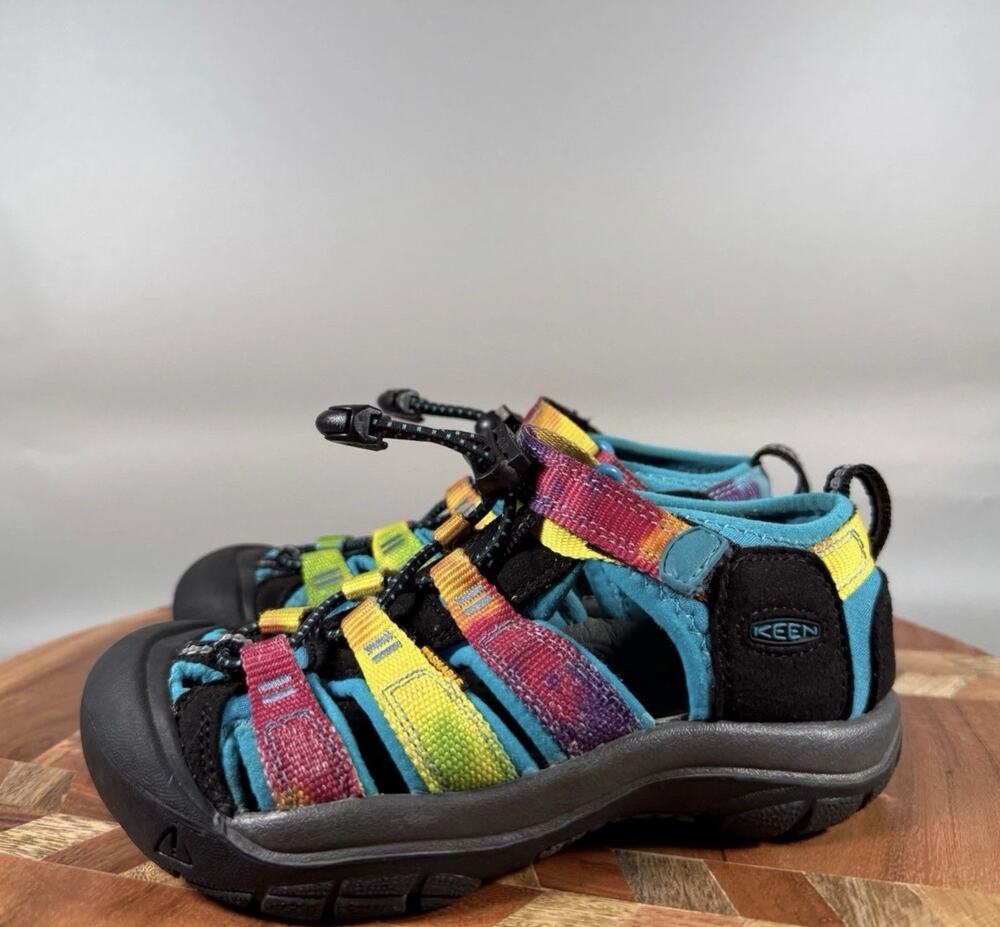 KEEN Newport H2 Kids Rainbow Tie Dye Sport Sandals Blue Size 2